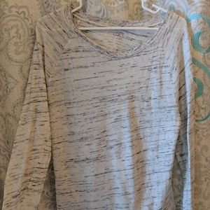 White and grey longsleeve tee